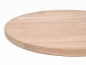 Preview: Round Tabletop Worktop Oak Select Natur, finger jointed lamellas, 26 mm, white oiled